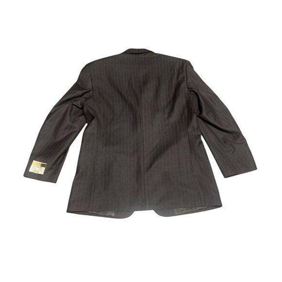 NWT LUCA ROSSI BROWN Effiel pin striped 3 button sports coat blazer size 42r - Picture 3 of 7